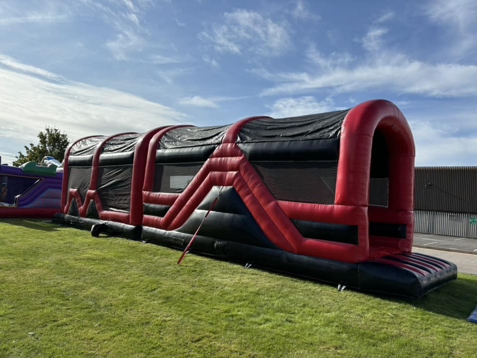 2 part red and black obstacle course at Azenta Life Sciences, Irlam