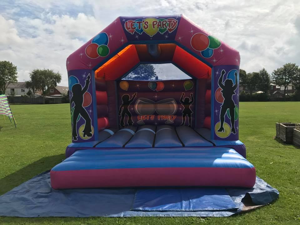 A large adult size bouncy castle