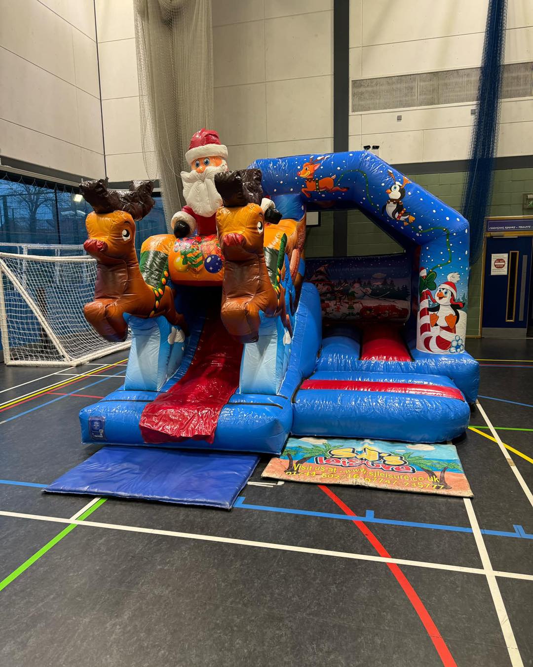 Christmas Front Slide Combo on hire at Wigan Youth Zone for their Christmas party day.