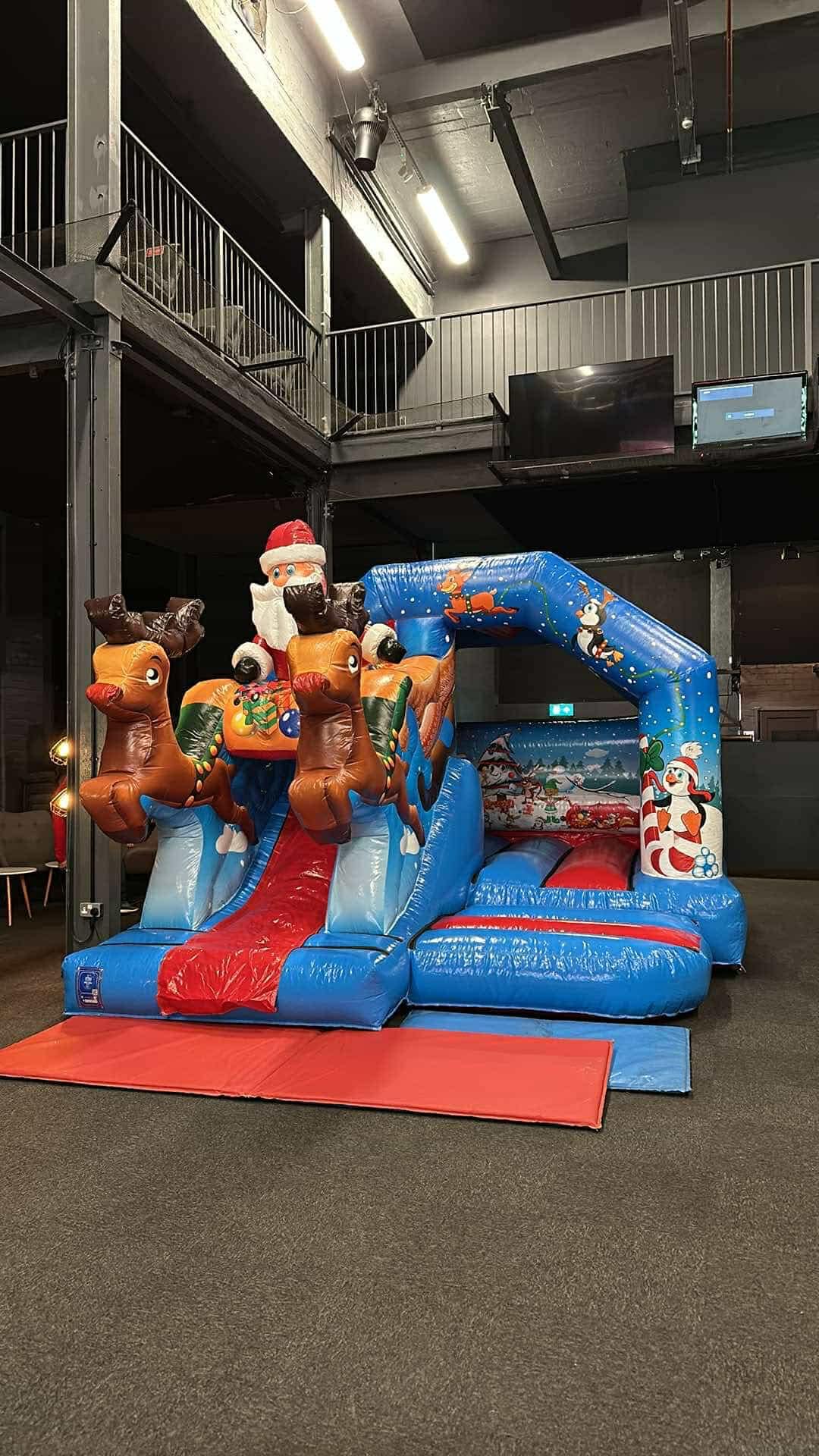 Christmas front slide combo at Liverpool One Church for Zoe's Place Christmas party