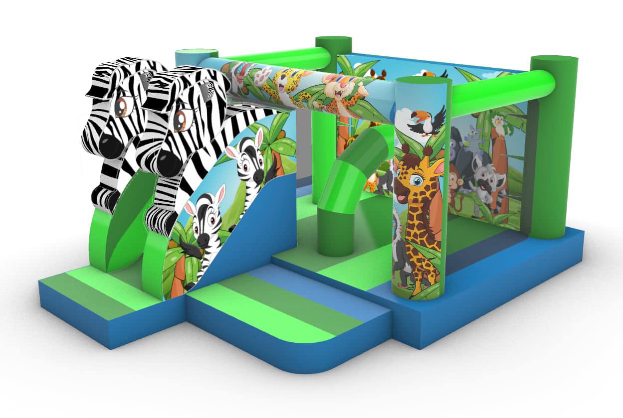 Design mock up of 3D indoor jungle activity combo